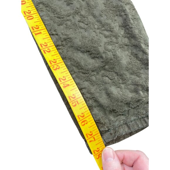 Pilcro & The Letterpress Serif Pants 32 Olive Jacquard Textured Floral coquette - Picture 3 of 10